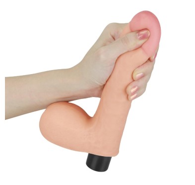 Realistyczny wibrator penis z jadrami 17 cm